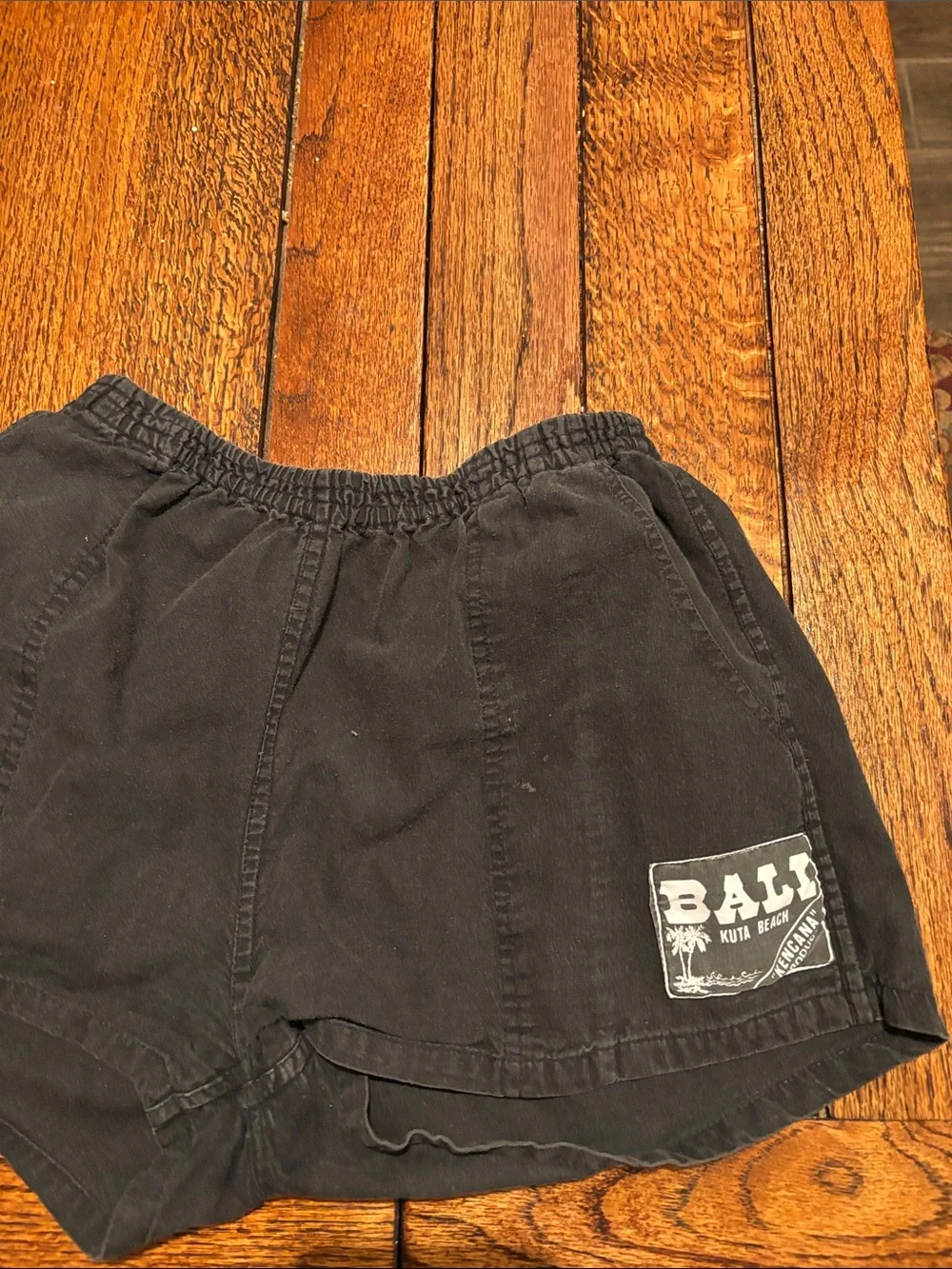 Bali Black Women’s Elastic Waist Shorts with Patch